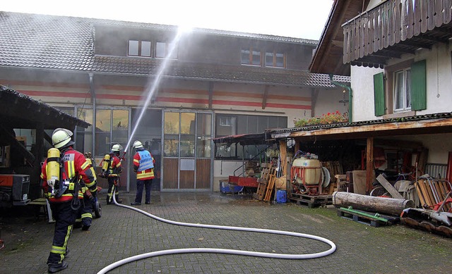 Das Anwesen von  Heinrich Disch in Glottertal war  bungsobjekt der Feuerwehr.   | Foto: Christian Ringwald