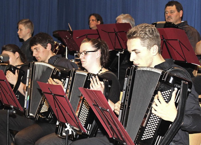 Volle Konzentration beim Konzert in Umkirch   | Foto: Schneberg