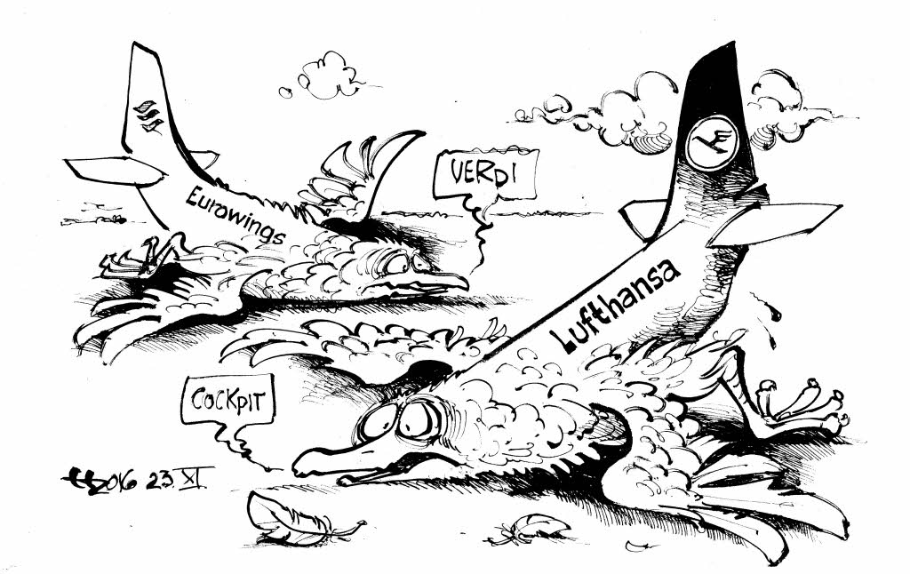 Die Vogelgrippe weitet sich aus! Karikaturen Badische Zeitung