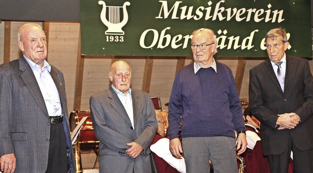 Konrad Zipfel, Egon Winterhalder, Bern... 50 Jahren und wurden hierfr geehrt.   | Foto: Gert Brichta