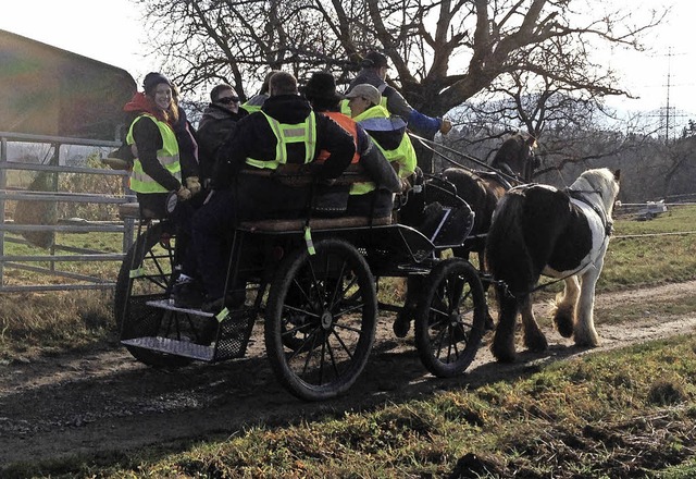 <BZ-FotoAnlauf>VFD in Schwrstadt:</BZ...er absolvierten einen Kutschfahrkurs.   | Foto: Privat