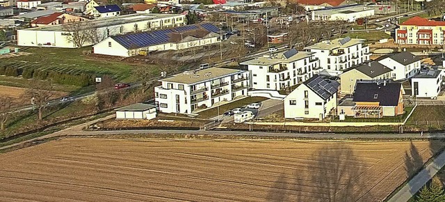 Westlich von Frstenfeld und Marbachgr... Baugebiet entstehen (braune Flche).   | Foto: LUFTBILD: MARTIN BILDSTEIN