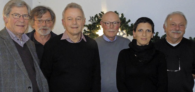 Der Vorstand des Frdervereins Scheffe...nn, Verena Gallmann und Heinz Schlgl   | Foto: Michael  Gottstein