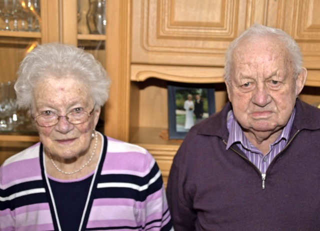 Margareta und Stefan Hanser heirateten vor 65 Jahren.   | Foto: Voigt