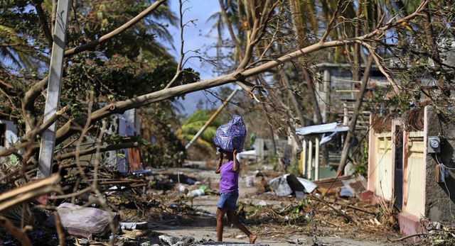 Haiti leidet noch immer an den Folgen ...den Hurricanes &#8222;Matthew&#8220;.   | Foto: Orlando Barria (dpa)