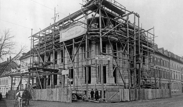 Bausteller der Dresdner Bank am Dersiameck um 1910  | Foto: Privat