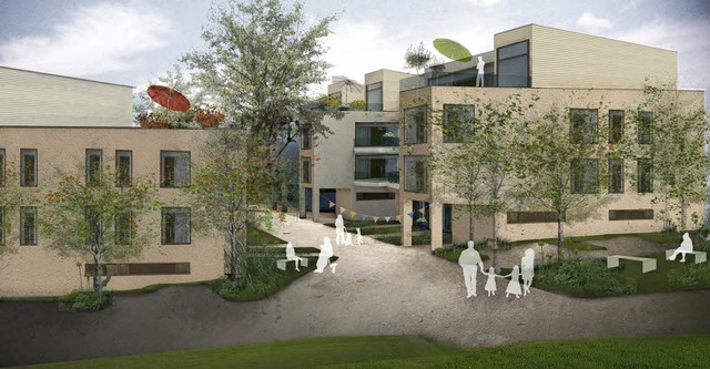 Die geplanten  Hasenrtte-Wohnhuser   | Foto: Entwurf: Architekturbro Michler