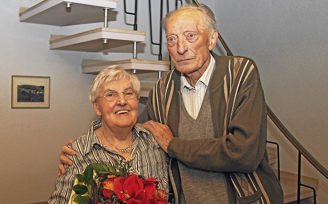 Maria und Gerhard Schr sind seit 65 Jahren ein Paar.   | Foto: Herbert Trogus