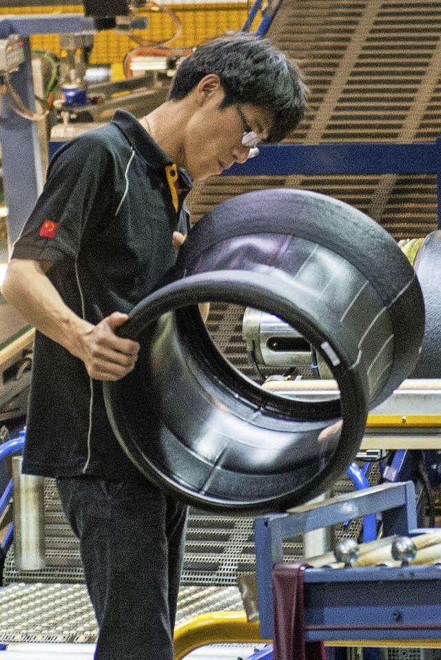 Das Beste ist vorbei: Reifenproduktion bei Continental.  | Foto: dpa