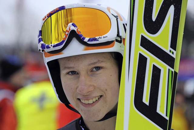 Unaufgeregt sympathisch: Skispringerin...t in Lillehammer mit der Weltelite ab.  | Foto: patrick seeger