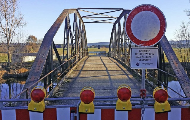 Die alte Bregbrcke in Allmendshofen i...urch eine neue Brcke ersetzt werden.   | Foto: Gnter Vollmer