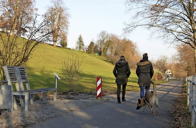 Spaziergnger erhalten bald Licht, wen...ftigen Standorte der Solarleuchten an.  | Foto: Ingrid Bhm-jacob