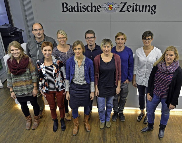 Gruppenfoto:  Das sind die Vertreterin...er diesmal ausgewhlten neun Projekte.  | Foto: bamberger