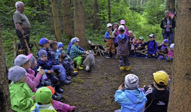 Der Kindergarten Untermettingen bei ei...Veranstaltung des Jger-Kreisvereins.   | Foto: Privat