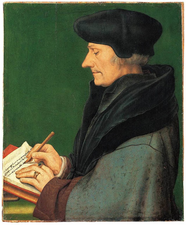 Erasmus von Rotterdam in einem Gemlde von Hans Holbein dem Jngeren.  | Foto: museum
