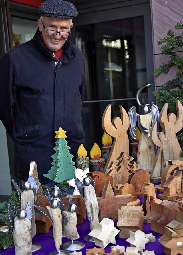 Jedes Jahr gibt es neue, auergewhnli...auf dem Gundelfinger Weihnachtsmarkt.   | Foto: Andrea Steinhart