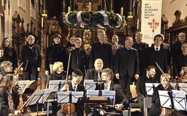 Das Vocalconsort Bad Sckingen fhrte ... den Solisten drei Bach-Kantaten auf.   | Foto: Michael Gottstein