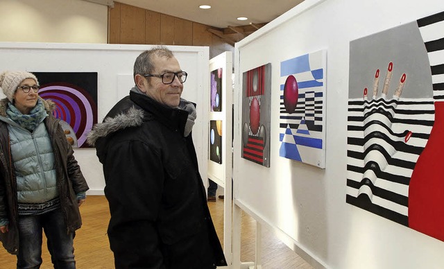 Kunst in allen Formen und Farben gab e...markt am Bildungszentrum Friesenheim.   | Foto: Heidi Fssel