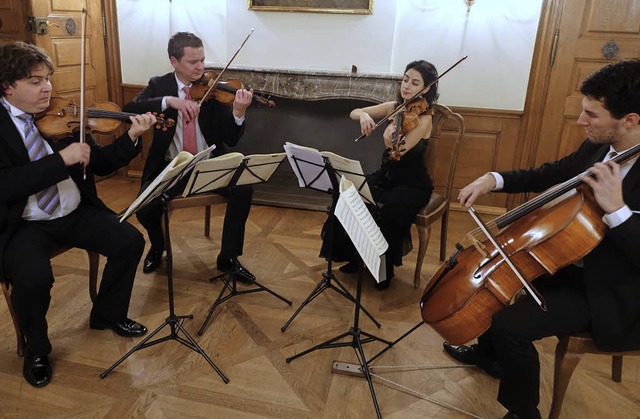 Das Aviv Quartett aus Israel bei den Schlosskonzerten   | Foto: Roswitha Frey