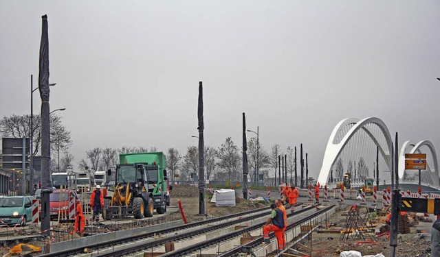 Die Bauarbeiten an der Tramstrecke gehen allmhlich ihrem Ende entgegen.   | Foto: stadt