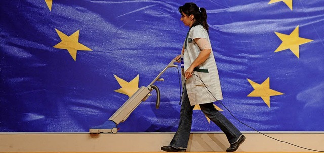 Die EU brauche mehr demokratische Strukturen, lautete ein Vorwurf.   | Foto: Julian Stratenschulte (dpa)