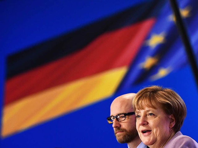 Kanzlerin Merkel und CDU-Generalsekretr Peter Tauber   | Foto: DPA