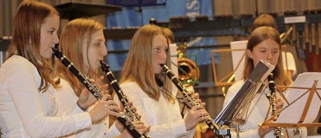 Junge Musikerinnen beim Konzert zum Thema &#8222;Reisefieber&#8220; in Ebringen   | Foto: Frowalt Janzer