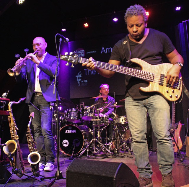 Ein ganz feines Stck Fusion Jazz bote...m Konzert im Oberhofer Caf  Verkehrt.  | Foto: Jrn Kerckhoff