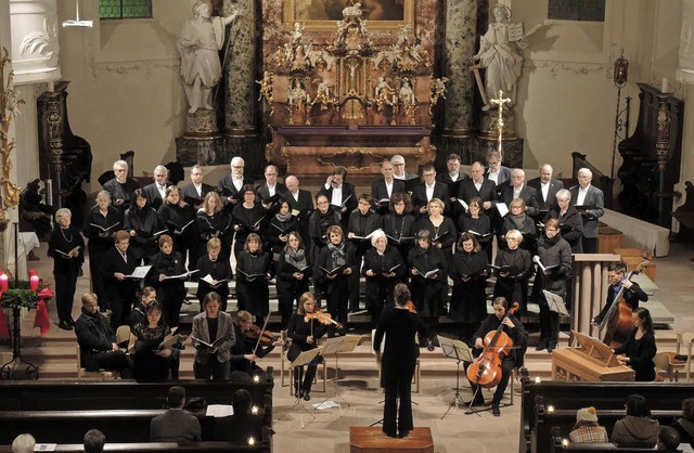 Endingen.  Die Kirchenchre Endigen un...ojektsnger und Solisten beim Konzert.  | Foto: Roland Vitt