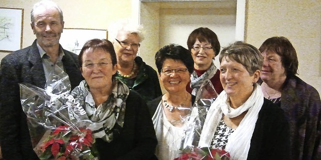 Ehrungen und Dank bei der Jubilumsfei...zger, Hildegard Mattmller, Wilma Mall  | Foto: Privat