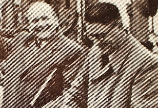 Bei der Schiffstaufe des Motorfrachtsc...ster Eugen Schmidle (rechts)  dabei.    | Foto: Archivbild: H. Bader