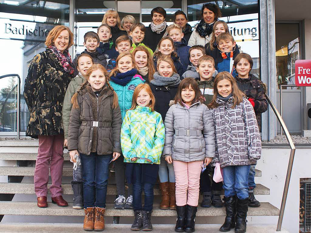 Klasse 4 der Maria-Sibylla-Merian-Grundschule in  Endingen-Kiechlinsbergen