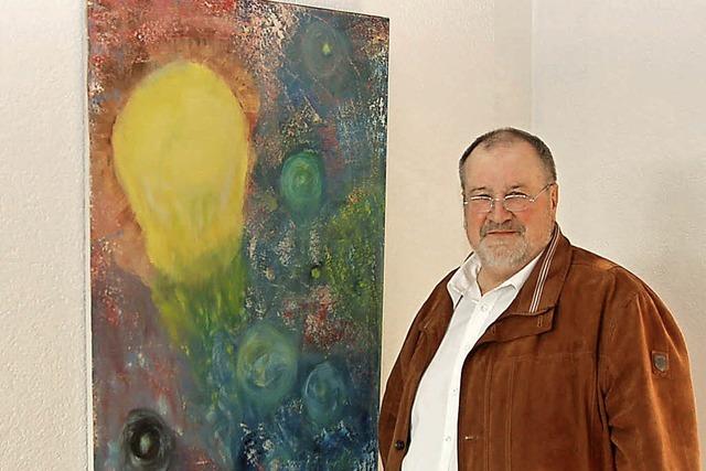 Maler Wilhelm Matthis stellt „Farbe auf Leinwand“ im Kurhaus aus