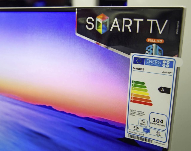 Wie energieeffizient ein Fernseher ist, verrt  das Energielabel.   | Foto: Fotos: dpa