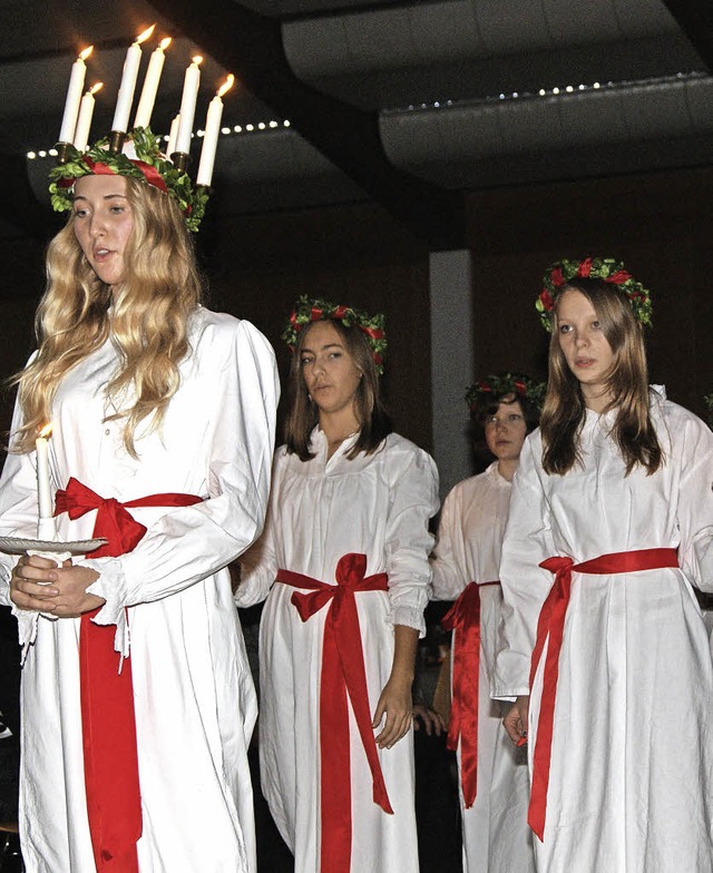 Sankta Lucia ist in Schweden fast wich...ch jedes Jahr in die Basler Diaspora.   | Foto: Boris Burkhardt