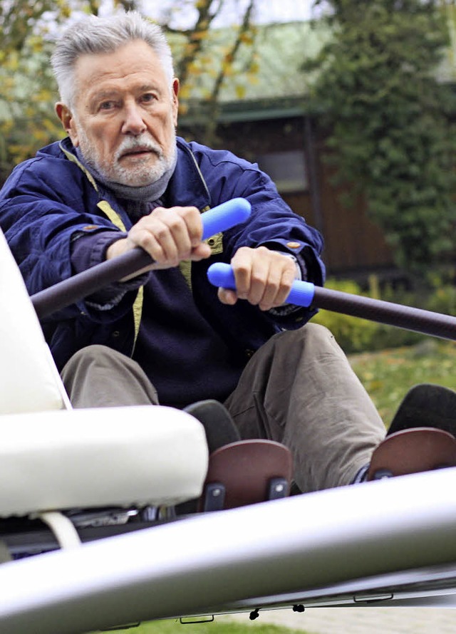 Armin Buerle (76) entwickelt einen Ka...n und Behinderten gerudert werden kann  | Foto: Patrik Mller