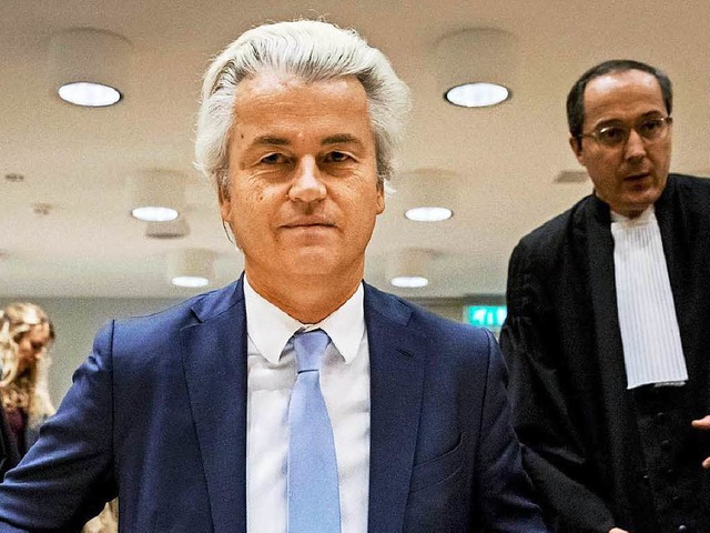 Geert Wilders Ende November beim Proze...eilsverkndung war er nicht anwesend.   | Foto: DPA