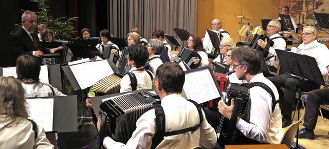 Mit Spielfreude und meisterlichem Knn...20; vom Handharmonikaverein Neuenburg   | Foto: dop