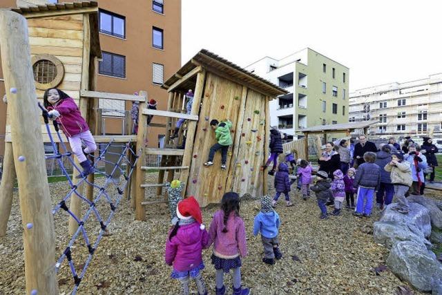 Im Neubaugebiet Sternenhof gibt's einen neuen Motto-Spielplatz fr junge Abenteurer
