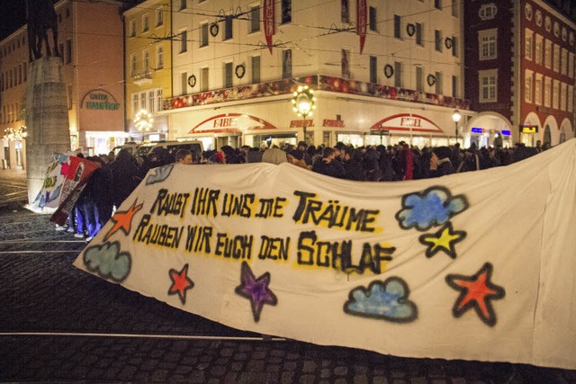 Die unangemeldete Demo  | Foto: Markus Wichmann