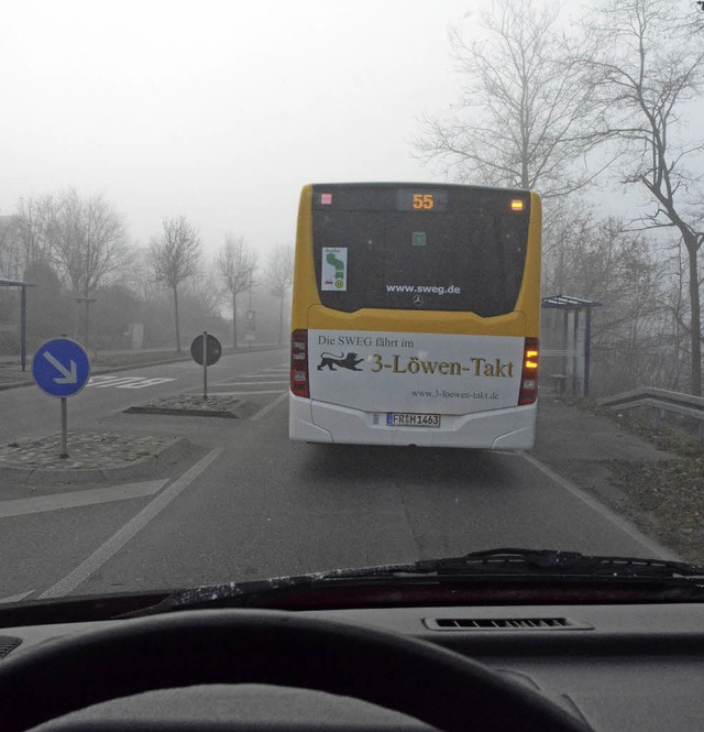 Ohne Haltebuchten ein Hindernis  | Foto: LAUBER