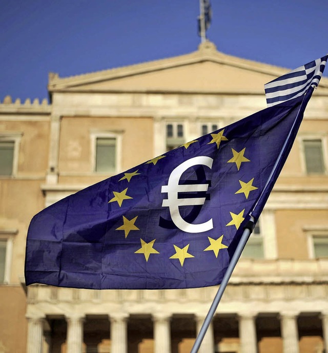 Heikle Kombi in Athen: Die EU und der Euro  | Foto: dpa