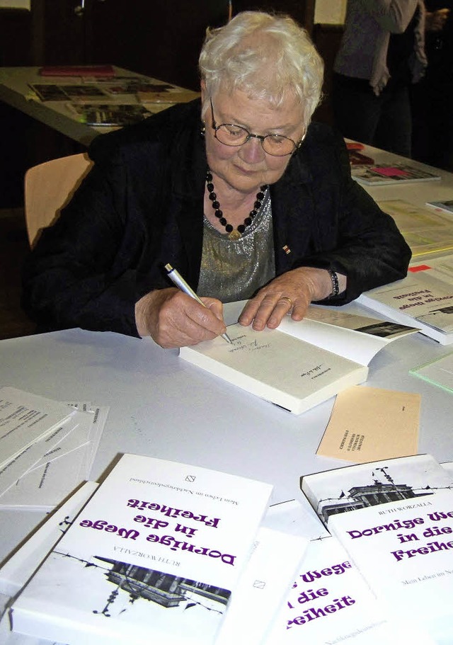 Ruth Worzalla, hier 2011 in Waldkirch ...tzt im Alter von 84 Jahren gestorben.   | Foto: Archivfoto: sre