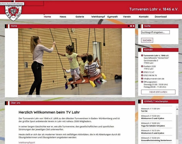 Aus alt mach neu: Die neue Homepage (links) im Vergleich zu der alten  | Foto: Screenshot:turnverein-lahr.de