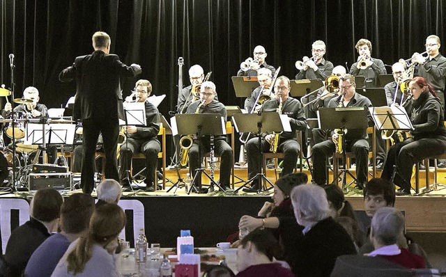 Die BigBand Elzach beim Jazzabend im Haus des Gastes.   | Foto: Fotos: Fleig