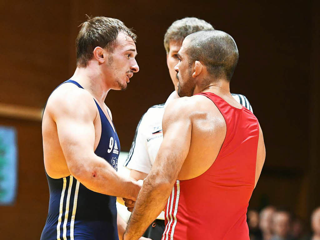 Impressionen rund um das Zweitliga-Lokalduell zwischen den Ringern aus Freiburg und Eschbach in der Sporthalle der Vigelius-Schule.