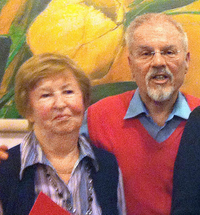 Maria Beyer mit dem Vorsitzenden Folkmar Biniarz   | Foto: privat