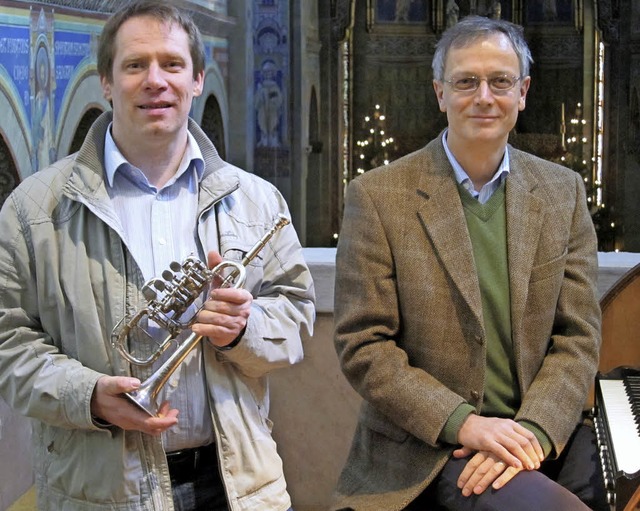 Stephan Brsig (links) und Matthias De...en zum Neujahrskonzert in St. Marien.   | Foto: Veranstalter