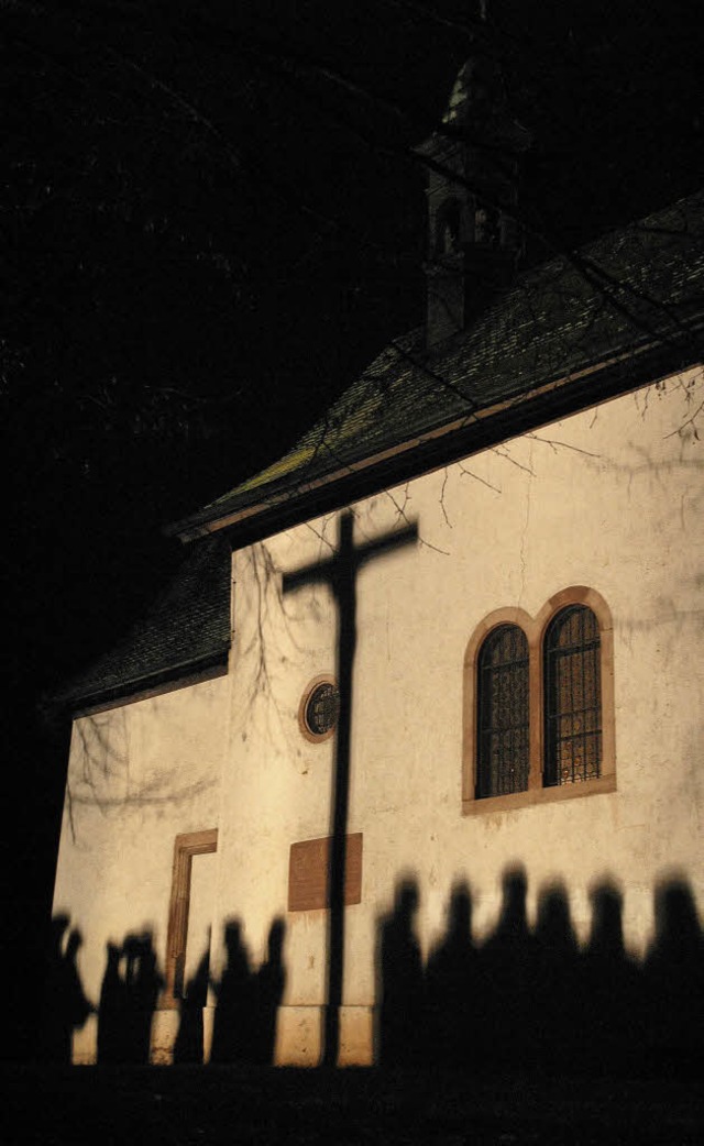 Schattenspiel auf der Lorettoberg-Kapelle  | Foto: Rita Eggstein (Archiv)