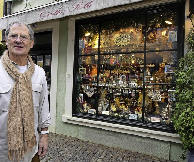 Gnther Roth vor seinem Laden   | Foto: t. Kunz